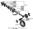 Редуктор главной передачи переднего, заднего и промежуточного мостов (валы и шестерни)