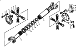 Вал карданный среднего моста с карданами в сборе 4310-2205011
