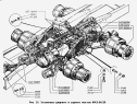 Установка среднего и заднего мостов МАЗ-64229