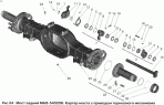 Мост задний МАЗ-543208. Картер моста с приводом тормозного механизма