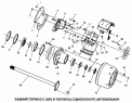 Задний тормоз с ABS и полуось одноосного автомобиля
