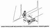 Электрический механизм стеклоподъемника левой двери