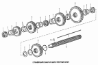 Главный вал и шестерни КПП