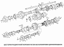 Шестерни раздаточной коробки VG1200 без блокировки дифференциала
