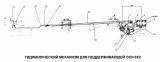 Гидравлический механизм для поддерживающей оси 6x2