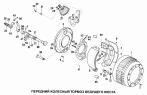 Передний колесный тормоз ведущего моста