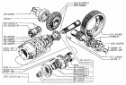 Редуктор главной передачи переднего моста (валы и шестерни)