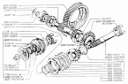 Редуктор главной передачи заднего моста (валы и шестерни)