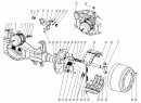 Тормоз в сборе среднего, заднего мостов