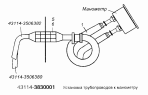 Установка трубопроводов к манометру 43114-3830001