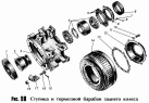 Ступица и тормозной барабан заднего колеса
