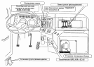 Расположение элементов электронных систем в кабине автомобилей семейства МАЗ-544008/643008