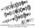 Вторичный вал, синхронизатор и шестерня 5S-111GP, 5S-150GP, 4S-130GP