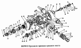 Механизм привода среднего моста