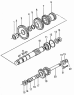 Промежуточный вал/Transmission Countershaft, Reverse Gear Shaft and Gear