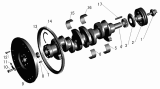 Вал коленчатый и маховик/CRANK SHAFT & FLYWHEEL