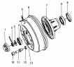 Передняя ступица и тормозной барабан/FRONT HUB & BRAKE DRUM