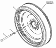 245-9777 Маховик/FLYWHEEL GP S/N LJW2110-UP (PART OF 246-5457, 262-3743 ENGINE AR-COMPLETE)