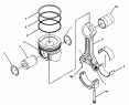 239-6144 Поршень и шатун/PISTON & ROD GP S/N LJW2110-UP 16.5 COMPRESSION RATIO (PART OF 262-4029, 262-4030 ENGINE AR-CORE)