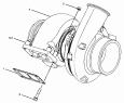 246-4411 Турбокомпрессор/TURBOCHARGER GP S/N LJW2110-2188 (PART OF 262-4029, 262-4030 ENGINE AR-CORE)