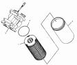 244-0121 Масляный фильтр/FILTER GP-OIL -TRANSMISSION S/N JRP1-UP (PART OF 247-3753 LINES GP-TRANSMISSION OIL FILTER ELEMENT AS-OIL (ULTRA HIGH EFFICIENCY) (TRANSMISSION))