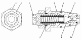 148-2963 Гидросистема/VALVE GP-RELIEF S/N JRP1-UP (PART OF 245-1668 VALVE GP-CONTROL)