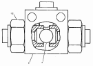 9T-6149 Гидросистема/VALVE GP-SHUTTLE -BALL RESOLVER S/N JRP1-UP (PART OF 8J-6875 VALVE GP-SHUTTLE)