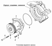 Установка водяного насоса 7406.1307005
