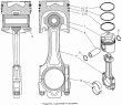 Поршень с шатуном и кольцами 740.13-1004010-10, -20, -30, -40