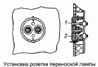 Установка розетки переносной лампы 53205-3723005