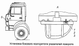 Установка бокового повторителя указателей поворота 53215-3726001