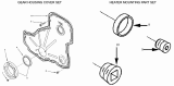 10-R Крышка картера шестерен, установка подогревателя/GEAR HOUSING COVER SET (GG 9806), HEATER MOUNTING PART SET (HC 9046)(DONGFENG CUMMINS Series)