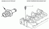 10-AC Выпускная труба, датчик температуры воды/ENGINE OUTLET PIPE SET (RP 9042)(L375-20, C300-20, L345-20)