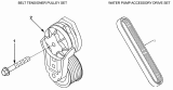10-AJ Натяжитель ремня, ремень привода водяного насоса/BELT TENSIONER PULLEY SET (WP 9916), WATER PUMP ACCESSORY DRIVE SET (WP 9963)(L375-20, C300-20, C325-20, L345-20)