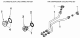 10-AR Трубопроводы охлаждающие/CYLINDER BLOCK LINE CONNECTOR SET (BB 9091), AIR COMPRESSOR COOLING PIPE SET (CC 9274)(C260-20, C300-20, C325-20, C230-20)