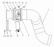 12-R Выхлопная система/EXHAUST PIPE (CHONGQING CUMMINS Model, New Type (Square Muffler))