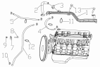 13-U Трубопроводы системы охлаждения/TRANSITION WATER PIPE SET (WD615.38, WD615.34, WD615.46, WP10 290, WP10 336, WD12.336, WD12.375, C9-350HP)