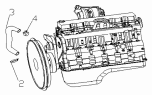 13-AM Трубопроводы системы охлаждения/ENGINE WATER AND AIR PIPELINE SET (YC6A240-20, YC6A260-20)