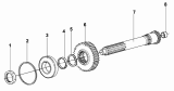 17-S Вал № 1/9JS119 TRANSMISSION NO.1 SHAFT ASSEMBLY
