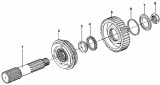 17-AL Выходной вал/9JS150T-B TRANSMISSION ADDITIONAL GEARBOX MAIN SPINDLE ASSEMBLY