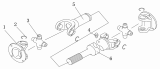22-I Карданный вал/EAR AXLE PROPELLER SHAFT INNER STRUCTURE II (2201AD-010, Ring Ridge Locating)
