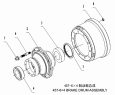 25-I Средний мост/457-6X4 BRAKE DRUM ASSEMBLY FRAME SYSTEM (457-Dual Rear Axle)