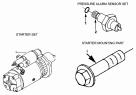 10-AD Стартер, датчик давления, установка стартера/STARTER SET (ST 9344), PRESSURE ALARM SENSOR SET (SD 9169), STARTER MOUNTING PART SET SM 9772)(L375-20, C260-20, L345-20, C230-20)