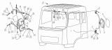 82-A Зеркала заднего вида, солнцезащитные козырьки/REAR VIEW MIRROR, SUNSHADE (Only For Low Roof Cab)
