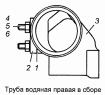 Труба водяная правая 7406.1303100-10