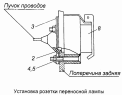 Установка розетки переносной лампы 43114-3723002