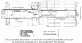 Расположение разъемов и элементов электрооборудования на шасси автомобилей-самосвалов с трехсторонней разгрузкой