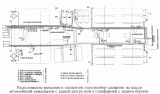 Расположение разъемов и элементов электрооборудования на шасси автомобилей-самосвалов с задней разгрузкой и платформой с задним бортом