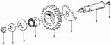 Вал заднего хода/Reverse Gear Counter Shaft Assembly 1700020-T1702-05