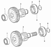 Вторичный вал дополнительной коробки передач/Auxiliary Gearbox Left/Right Counter Shaft 1700020-T1702-11